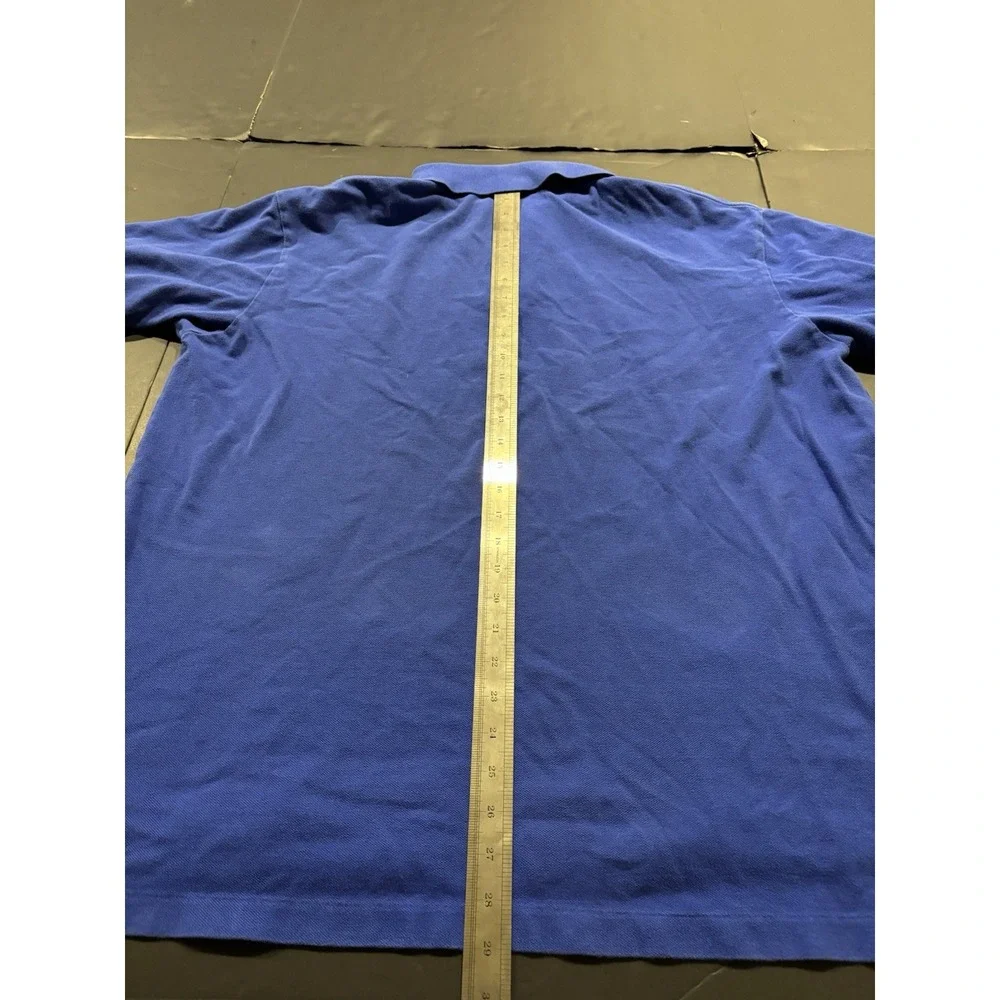 Polo by Ralph Lauren Men's Blue Classic Fit Short Sleeve Polo Orange Pony XLT